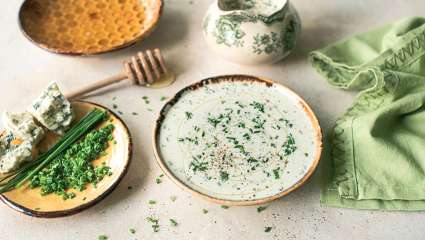 Trempette au bleu, miel et cumin